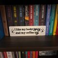 Spicy Books & Icy Coffee – Book Lover Sign Driftwood 3D Printworks Home Decor
