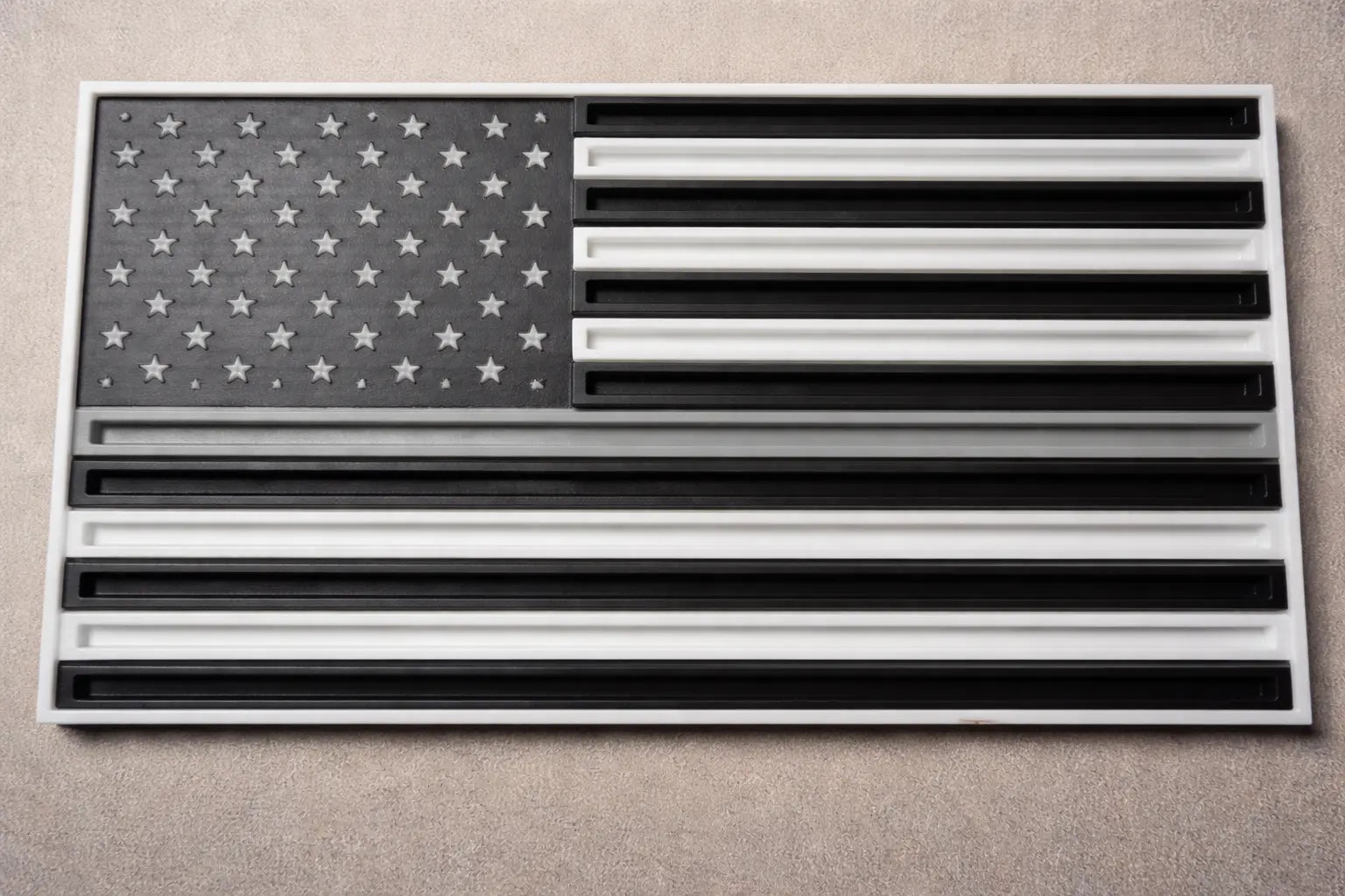 Thin Line American Flag Challenge Coin Holder – 9” Tabletop Display (Multiple Colors Available) Driftwood 3D Printworks First Responder Gear